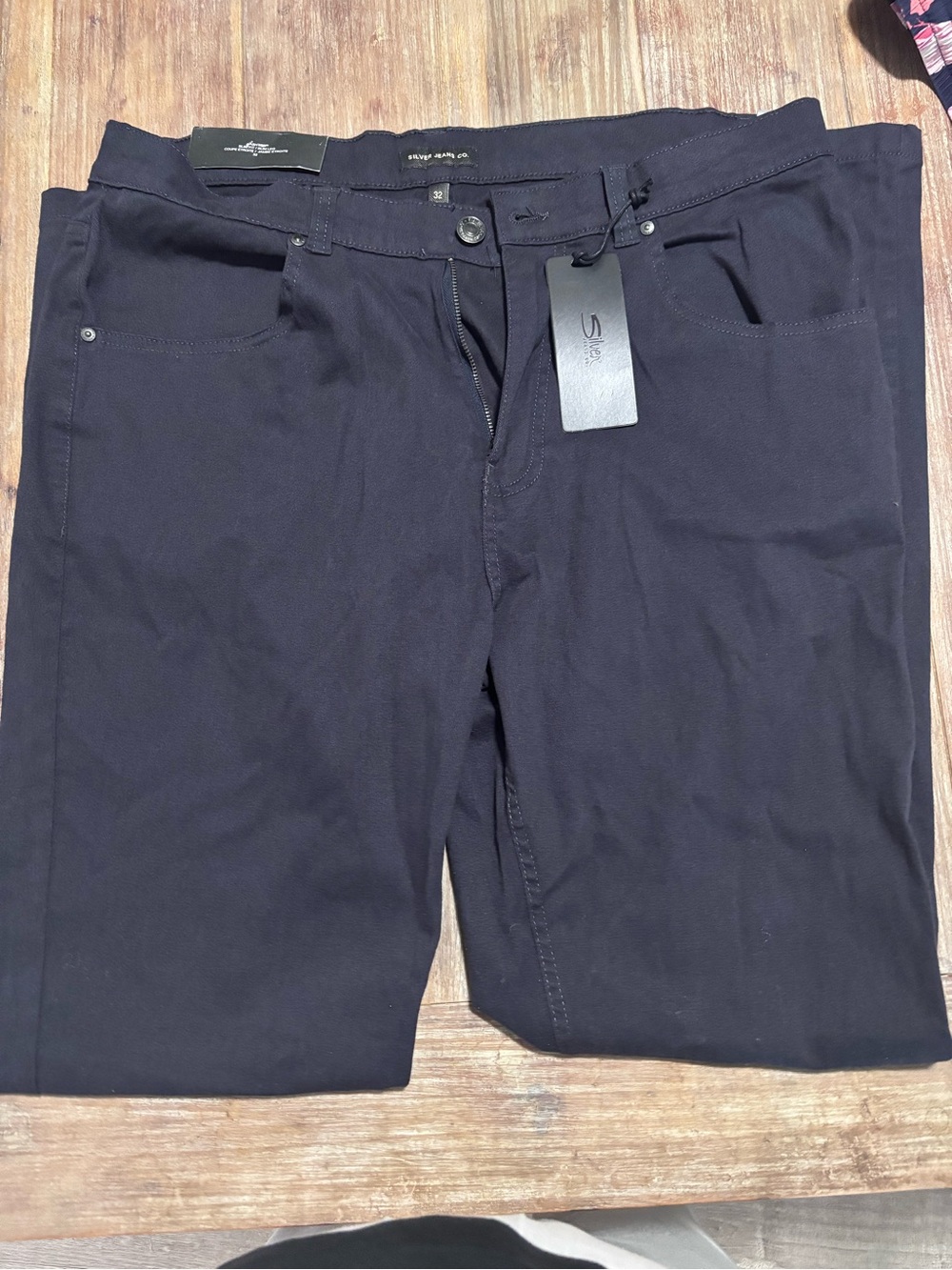 Silver Jeans Men's Navy Slim Stretch Pants